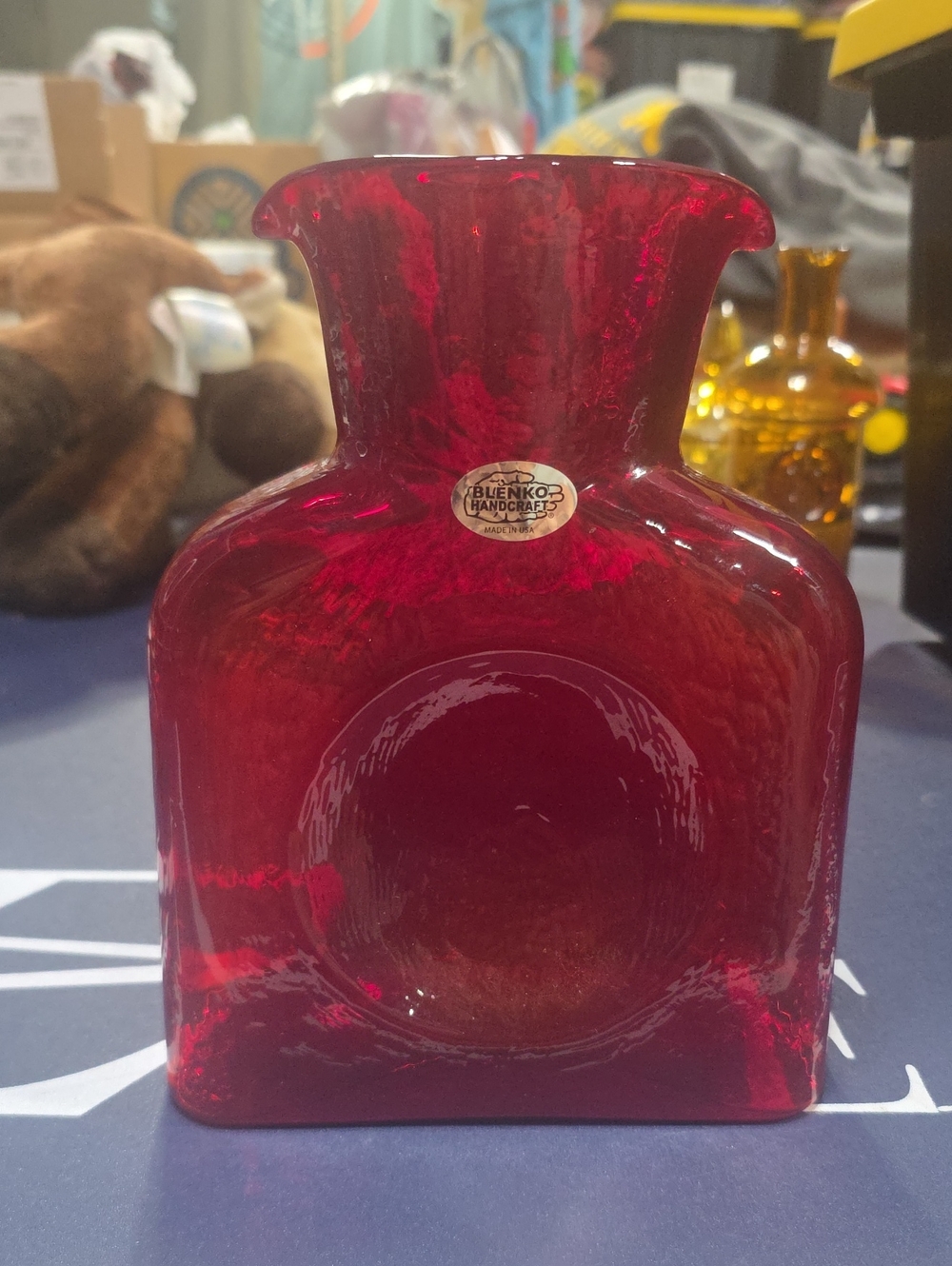 Blenko Ruby Red Water Bottle